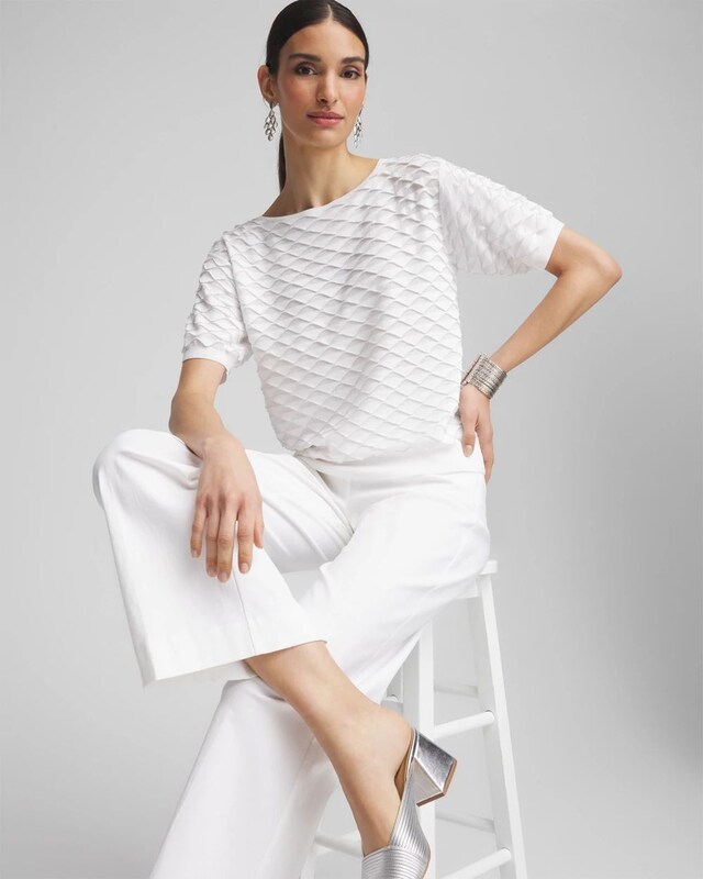 Metallic Bateau Neck Pullover Sweater - image 2